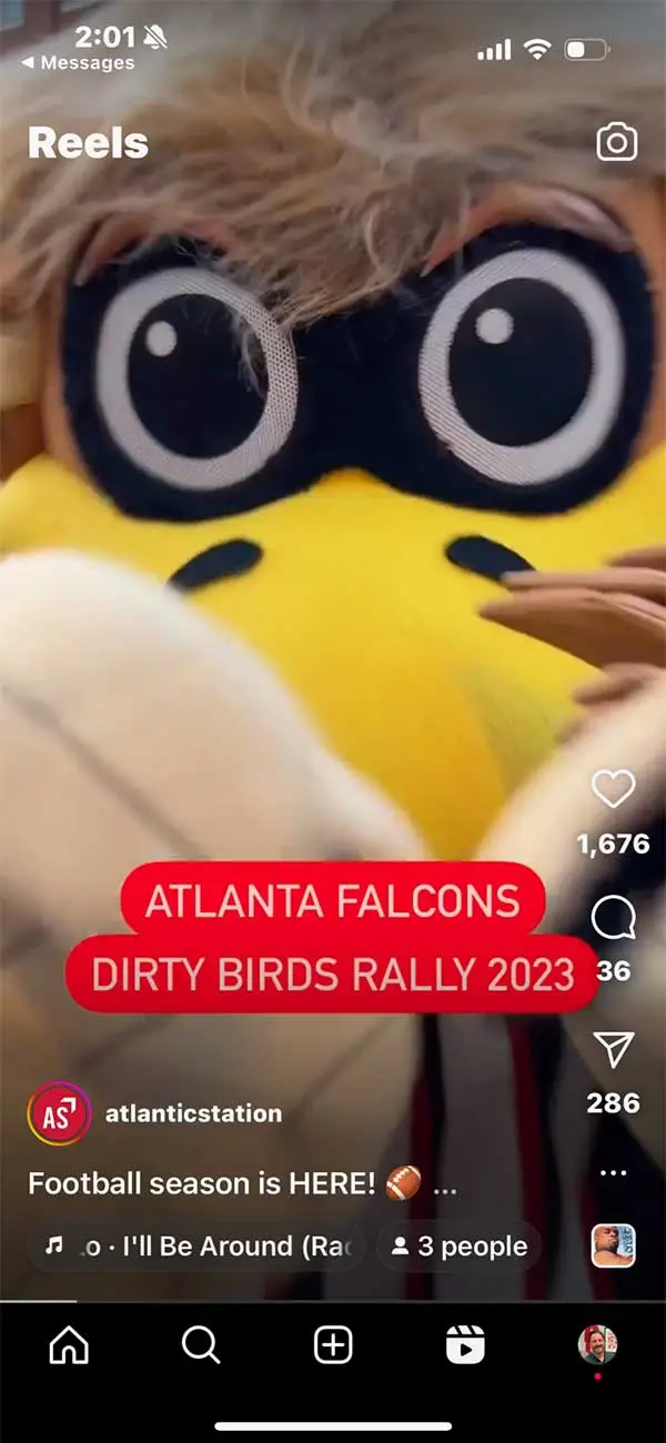 Atlantic Station Reel for Atlanta Falcons Dirty Birds Rally 2023