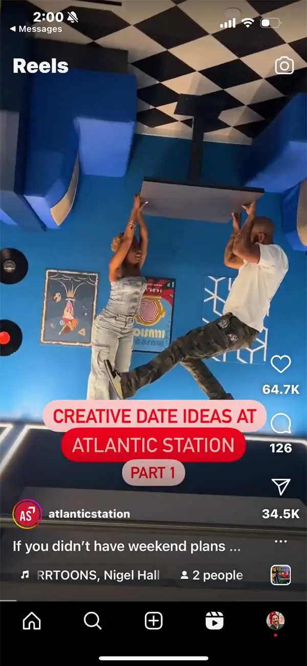 Atlantic Station Reel highlighting creative date ideas