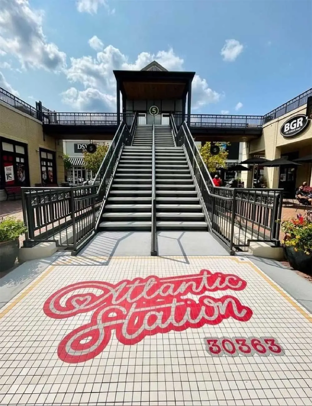 Atlantic Station entrance and stairs