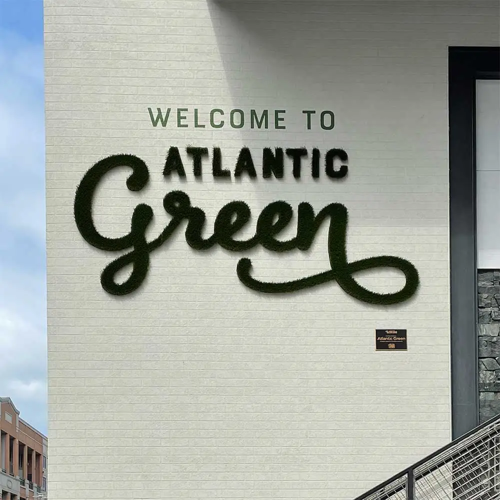 Welcome to Atlantic Green sign at Atlantic Station